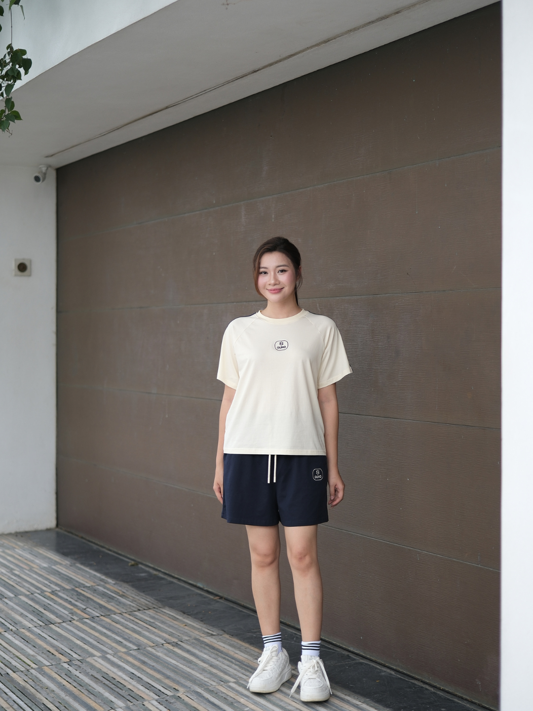 Set Bộ Đùi Nữ GUNO Chất Liệu Cotton Cao Cấp Thoáng Mát Tay Phối Sọc 