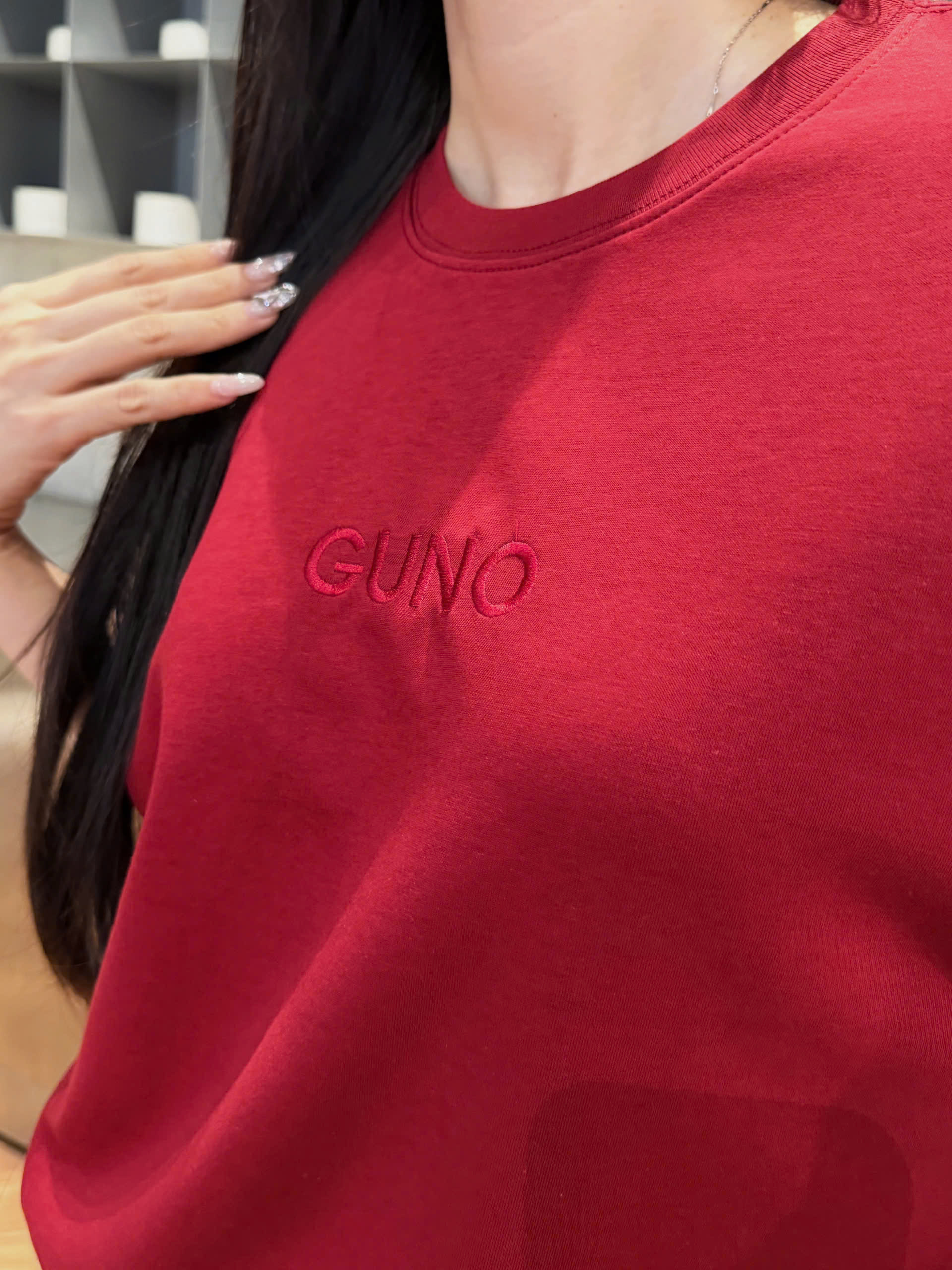 Set Bộ Đồ Cộc Tay GUNO Vải Modal Cool Mềm Mát Cổ Tròn Logo Thêu 