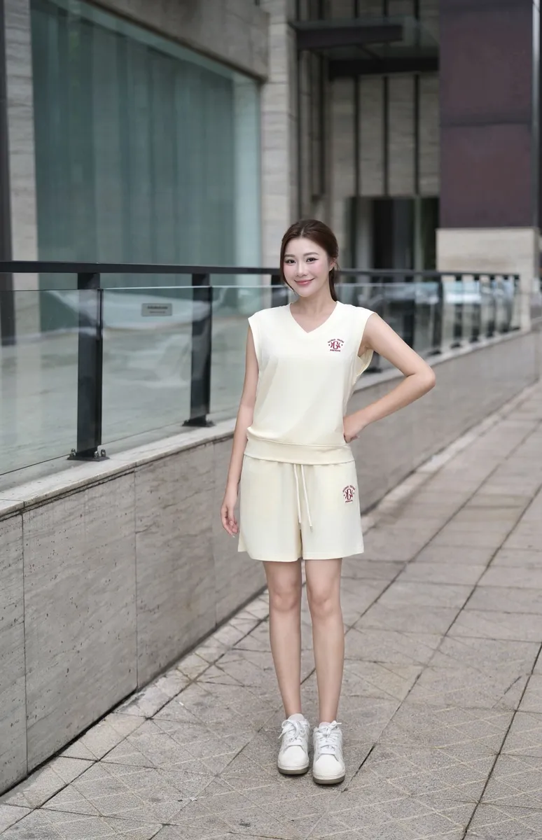Set bộ Tank top Nữ GUNO Cổ Tim