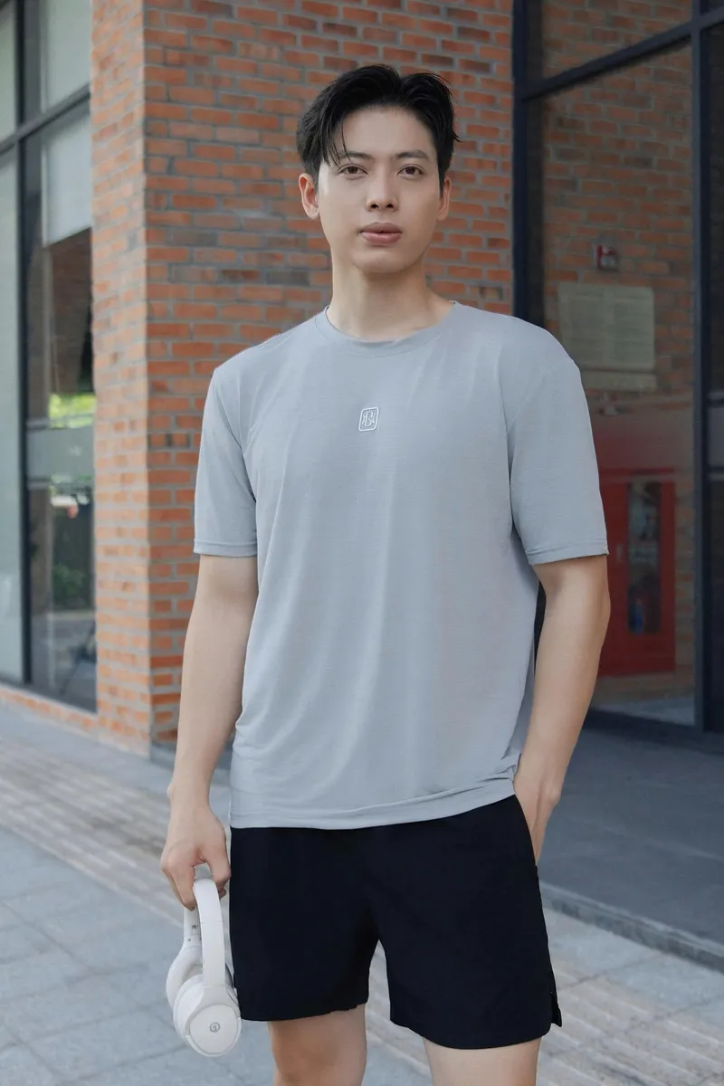 Áo Phông Thể Thao Nam GUNO Cao Cấp Cotton Thông Hơi Co Dãn Thoáng Mát 