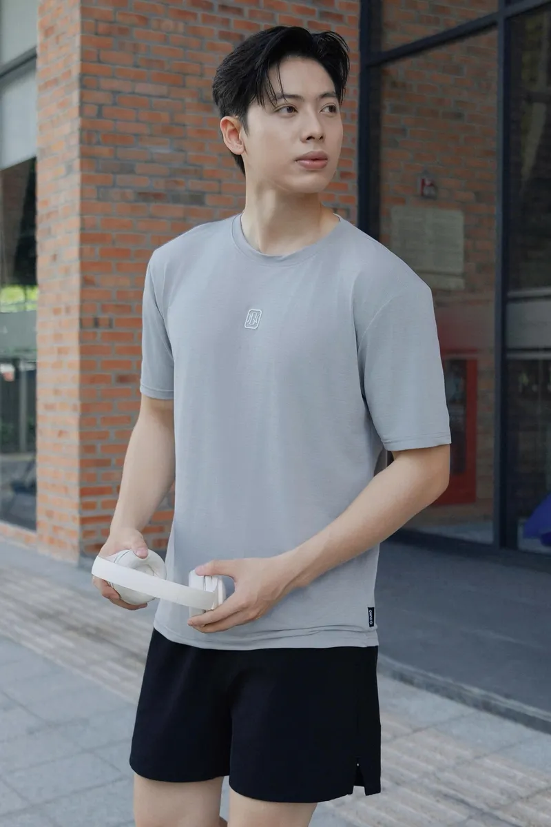 Áo Phông Thể Thao Nam GUNO Cao Cấp Cotton Thông Hơi Co Dãn Thoáng Mát 