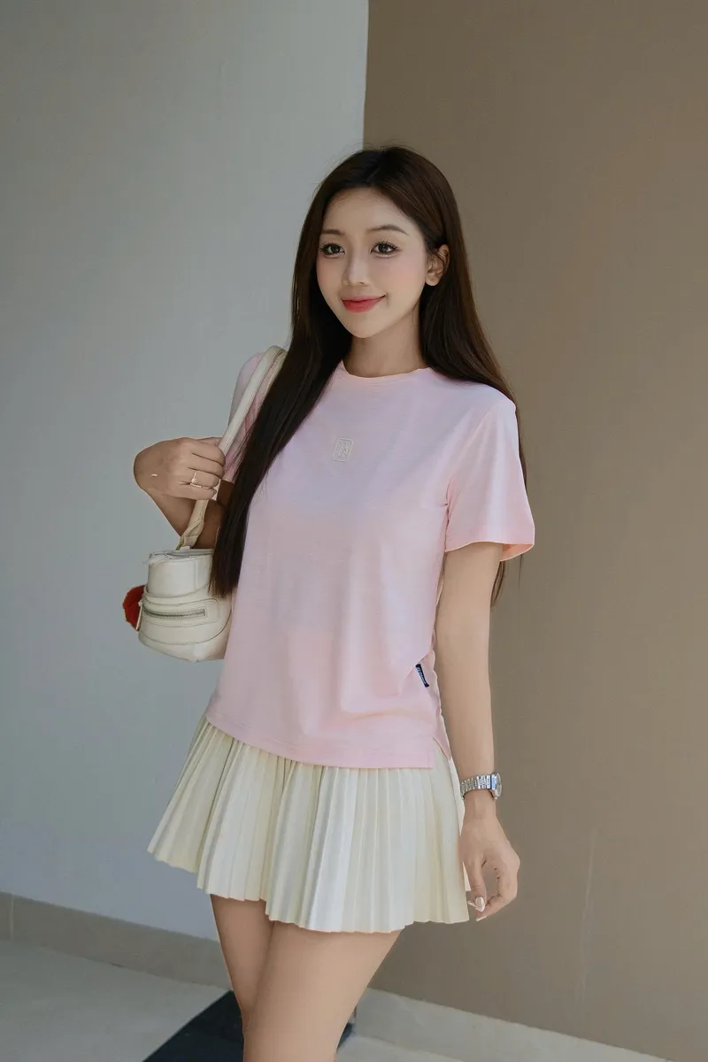 Áo Phông Thể Thao Nữ GUNO Cao Cấp Cotton Thông Hơi Co Dãn Thoáng Mát Logo Thêu
