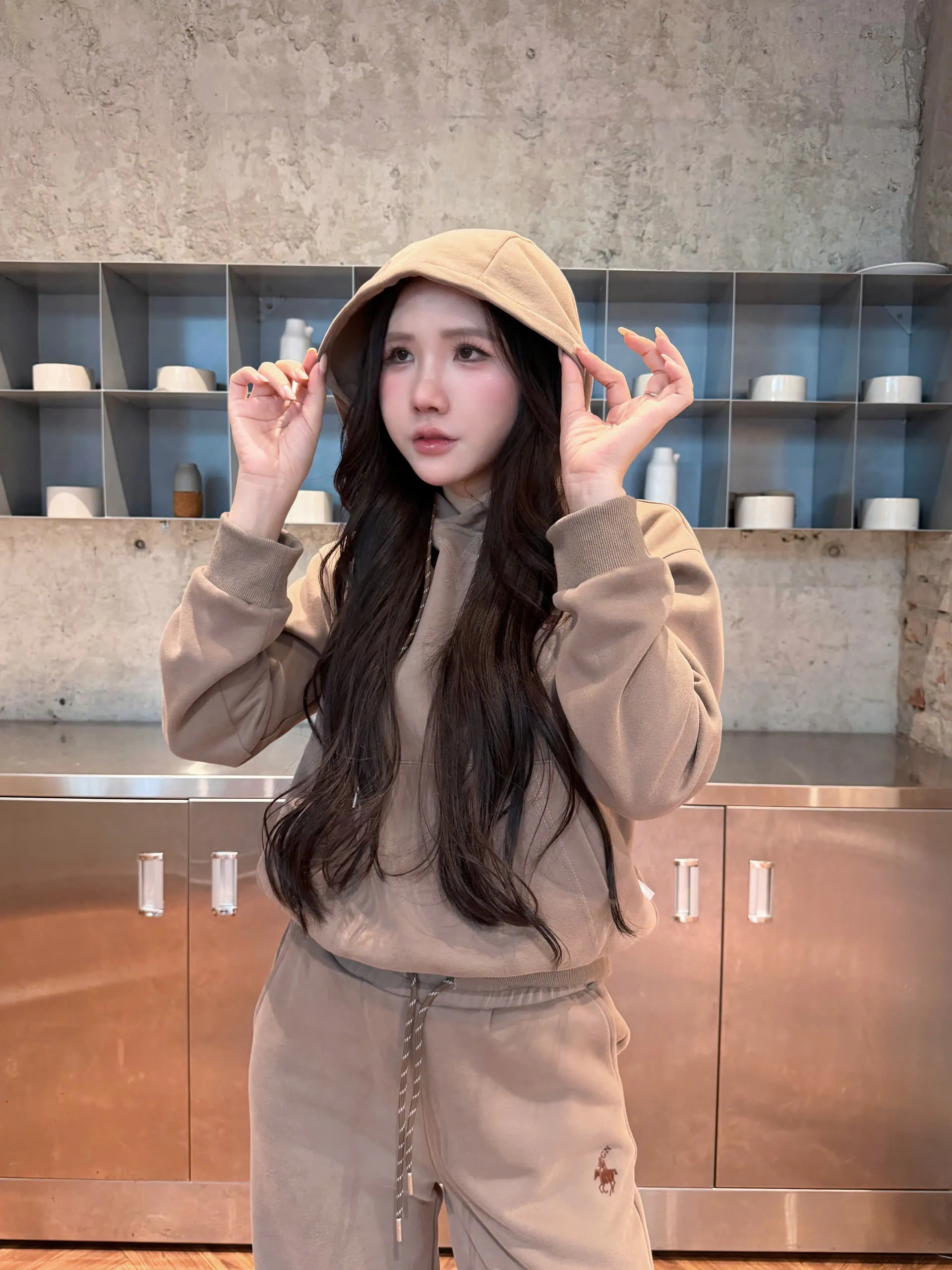 Bộ quần áo Nỉ Hoodie Nữ GUNO có mũ quần ống suông