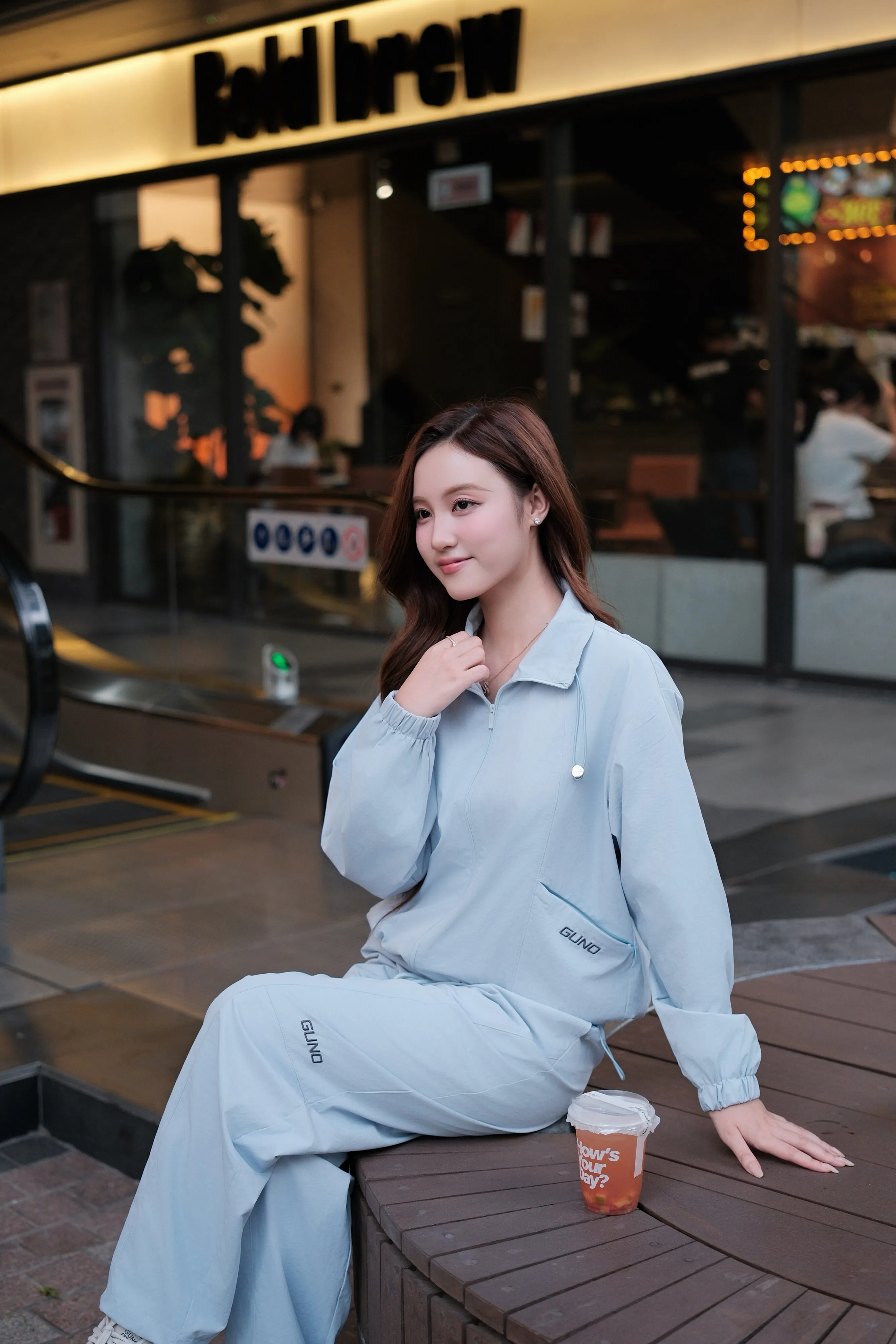 Bộ quần áo Gió Nữ GUNO dáng quần baggy Hot trend