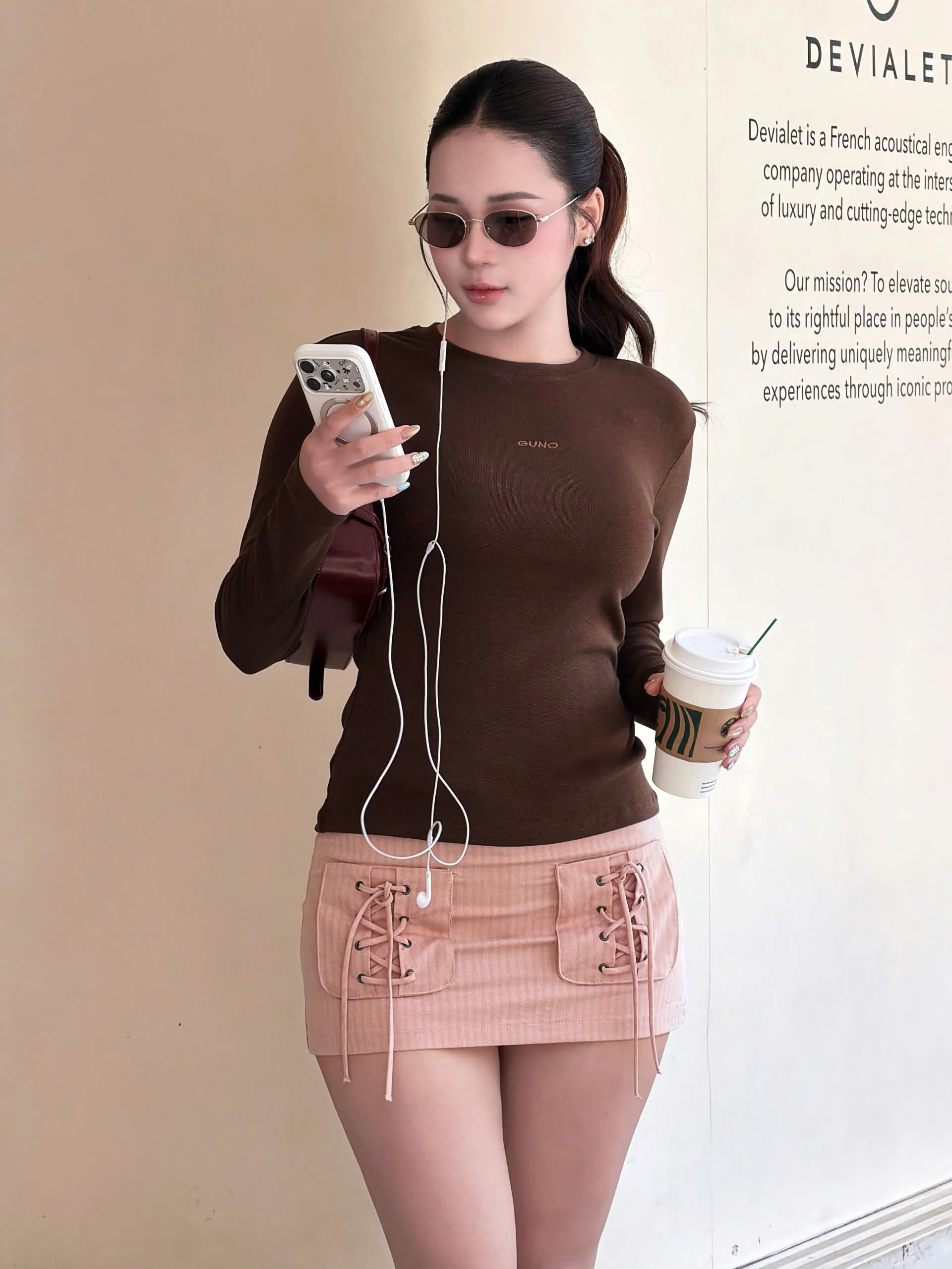Áo Thun TĂM Nữ GUNO dài tay cổ tròn